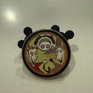 Disney Enamel Pin with Black and Gold Accents